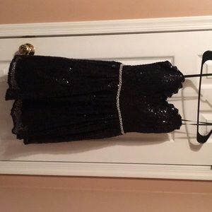 Strapless prom cocktail dress